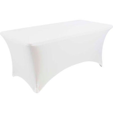 ICEBERG Iceberg Stretch Fabric Table Cover, 8', White 16533